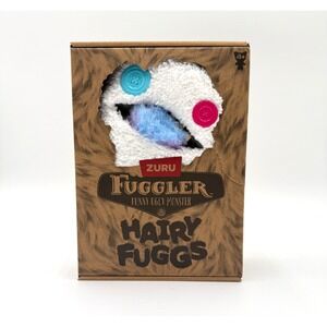 Zuru Fuggler Hairy Fuggs 9" Oogah Boogah White Monster with Rainbow Tongue